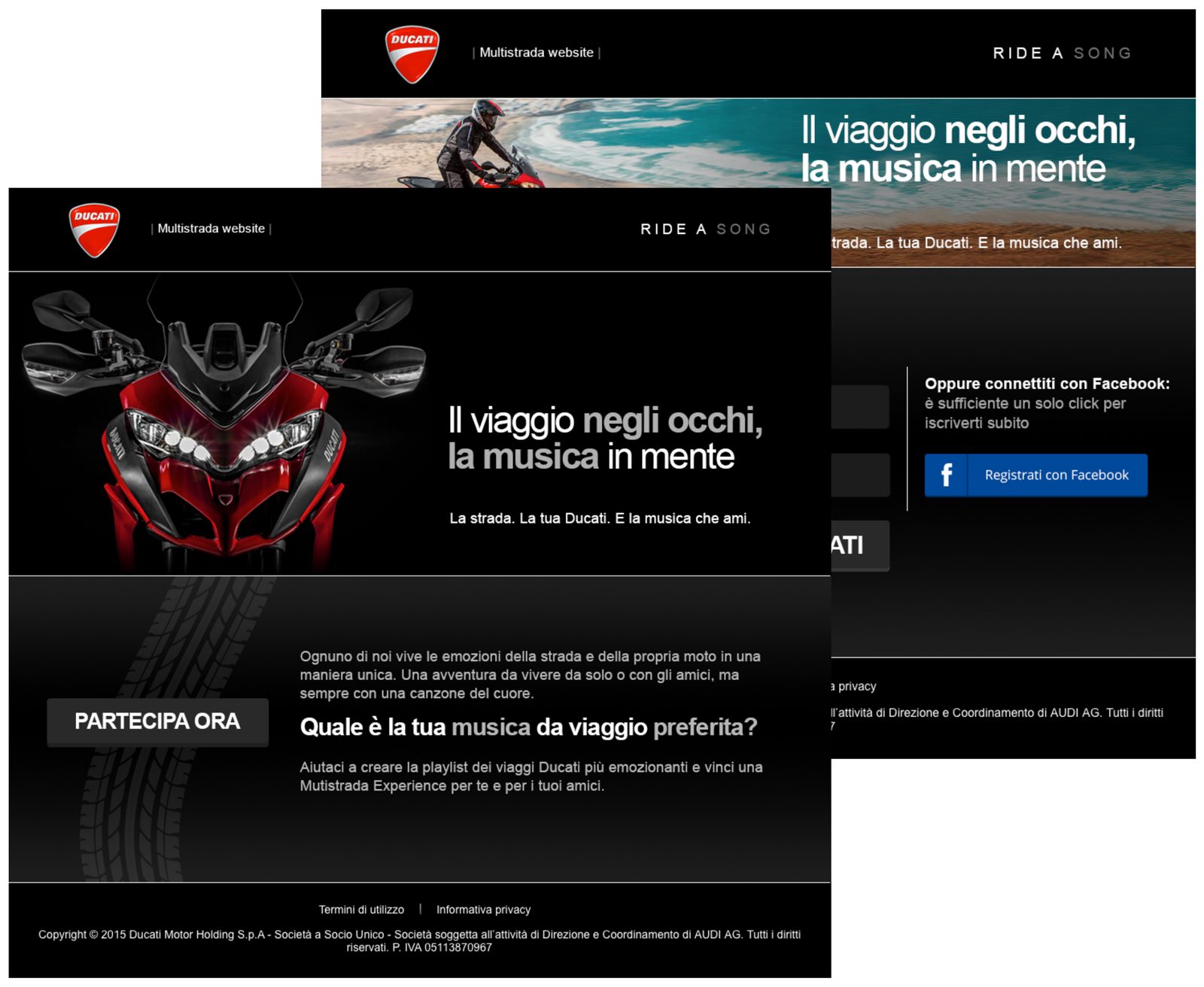 Ducati Ride a Song web app — built with Spotify