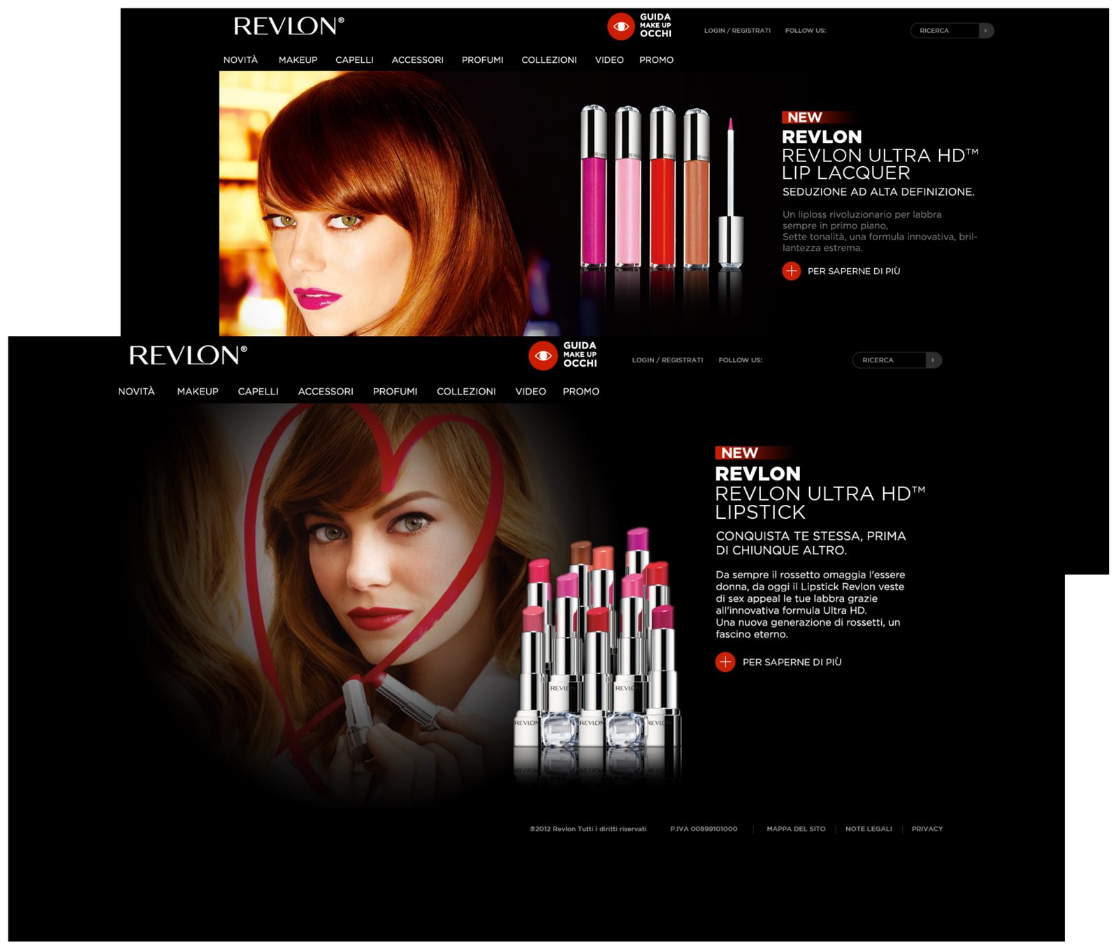 Revlon Ultra HD Hero Unit — digital campaign