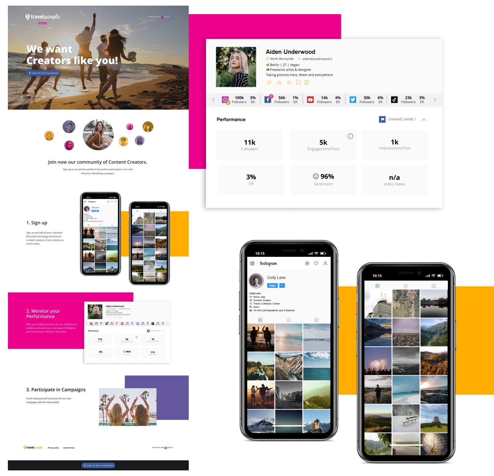 LastMinute Creators Discovery landing page and creator profile